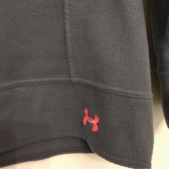Under Armour Fleece Quarter Zip Gray Medium - Picture 2 of 5